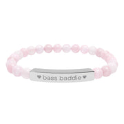 "bass baddie" Natural Stone Bar Bracelet