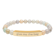 "give me the bag" Beaded Wrist Jewelry