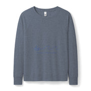 Coastal Wave Long-Sleeve Crewneck Sweatshirt — Minimal Surf Graphic
