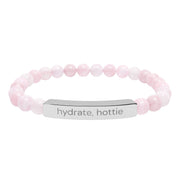 "Hydrate hottie" Natural Stone Bar Bracelet