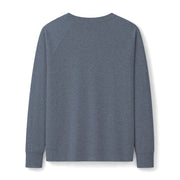 Coastal Wave Long-Sleeve Crewneck Sweatshirt — Minimal Surf Graphic