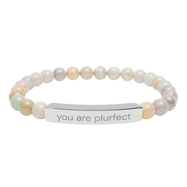 "you are plurfect" stone bracelet