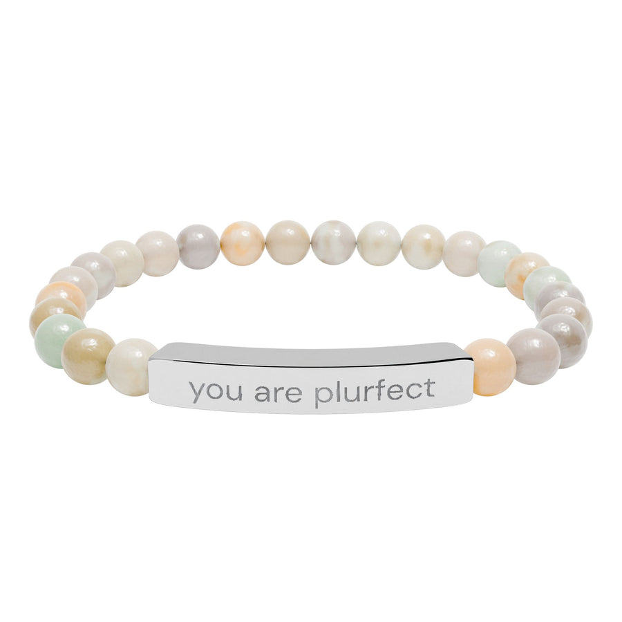 "you are plurfect" stone bracelet