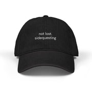 "not lost. sidequesting" Embroidered Baseball Hat