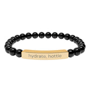"Hydrate hottie" Natural Stone Bar Bracelet