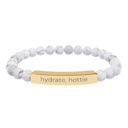 "Hydrate hottie" Natural Stone Bar Bracelet