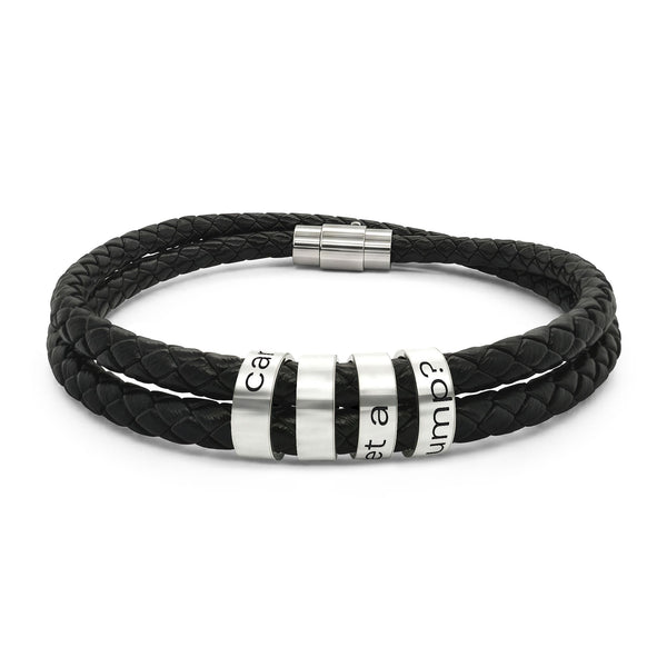 "Can I get a bump" men's bracelet