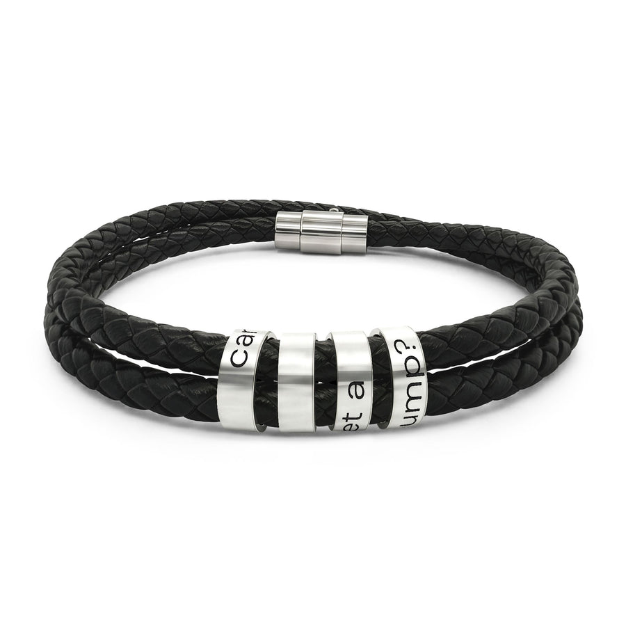 "Can I get a bump" men's bracelet