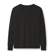 Coastal Wave Long-Sleeve Crewneck Sweatshirt — Minimal Surf Graphic