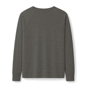 Coastal Wave Long-Sleeve Crewneck Sweatshirt — Minimal Surf Graphic
