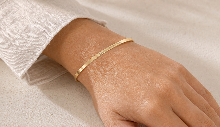 “take me to the afters” Minimalist Bangle