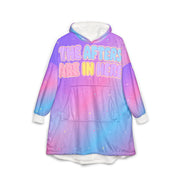 Hooded Blanket — Pastel Galaxy "The Afters Are In Here" Cozy Wearable Throw