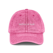 "techno or bust" Washed Dad Hat