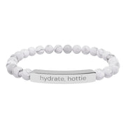 "Hydrate hottie" Natural Stone Bar Bracelet