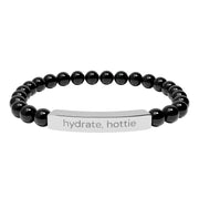 "Hydrate hottie" Natural Stone Bar Bracelet