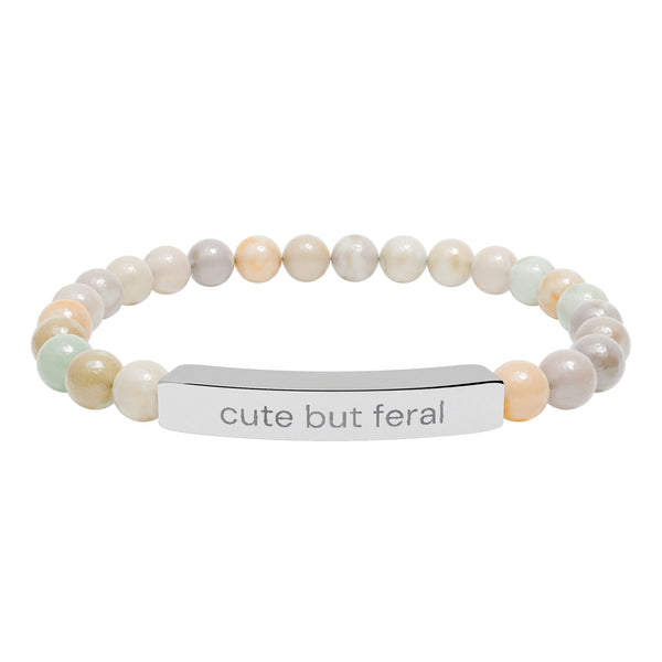 "Cute but feral" stone bracelet