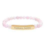 "Hydrate hottie" Natural Stone Bar Bracelet